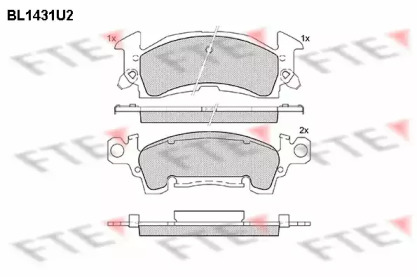 Комплект тормозных колодок FTE BL1431U2