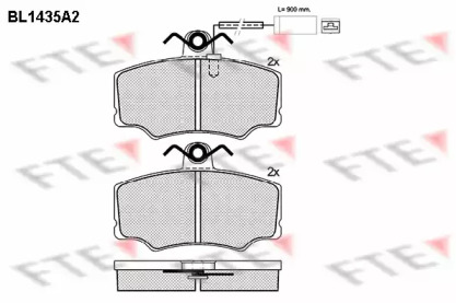 Комплект тормозных колодок FTE BL1435A2