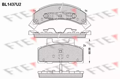 Комплект тормозных колодок FTE BL1437U2