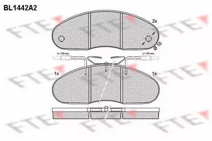 Комплект тормозных колодок FTE BL1442A2