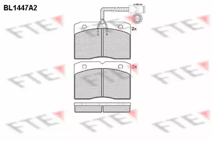 Комплект тормозных колодок FTE BL1447A2