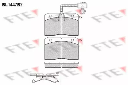 Комплект тормозных колодок FTE BL1447B2