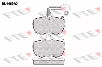 Комплект тормозных колодок FTE BL1450A2