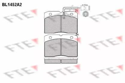 Комплект тормозных колодок FTE BL1452A2