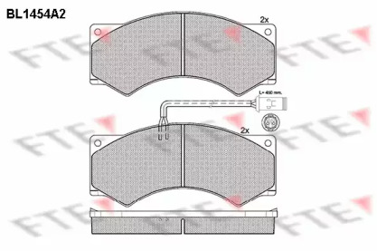 Комплект тормозных колодок FTE BL1454A2