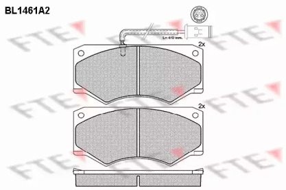 Комплект тормозных колодок FTE BL1461A2