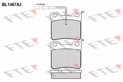 Комплект тормозных колодок FTE BL1467A2