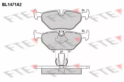 Комплект тормозных колодок FTE BL1471A2