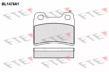 Комплект тормозных колодок FTE BL1478A1