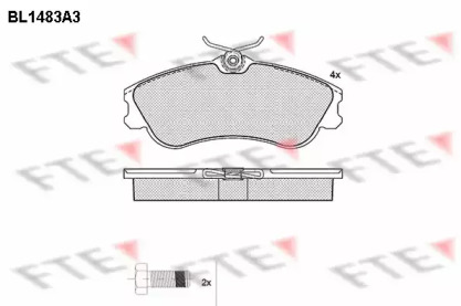 Комплект тормозных колодок FTE BL1483A3