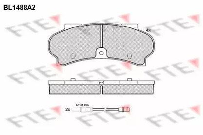 Комплект тормозных колодок FTE BL1488A2