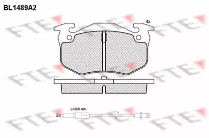 Комплект тормозных колодок FTE BL1489A2