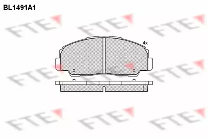 Комплект тормозных колодок FTE BL1491A1