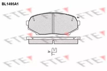 Комплект тормозных колодок FTE BL1495A1