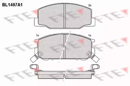 Комплект тормозных колодок FTE BL1497A1