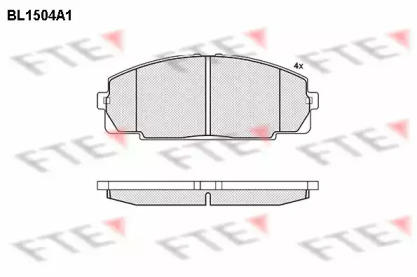 Комплект тормозных колодок FTE BL1504A1