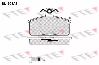 Комплект тормозных колодок FTE BL1508A3