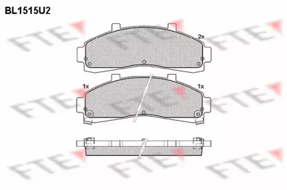 Комплект тормозных колодок FTE BL1515U2