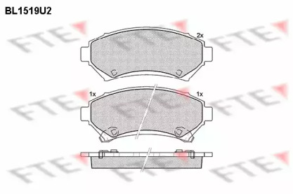 Комплект тормозных колодок FTE BL1519U2