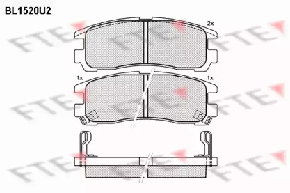 Комплект тормозных колодок FTE BL1520U2