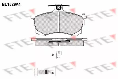 Комплект тормозных колодок FTE BL1529A4