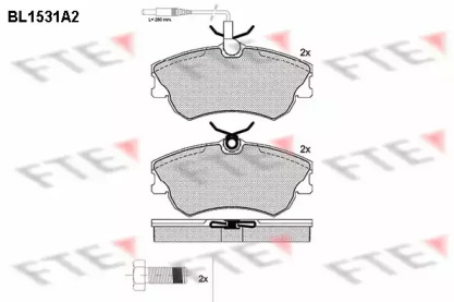 Комплект тормозных колодок FTE BL1531A2