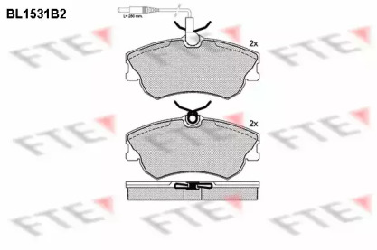 Комплект тормозных колодок FTE BL1531B2