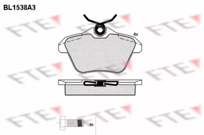 Комплект тормозных колодок FTE BL1538A3