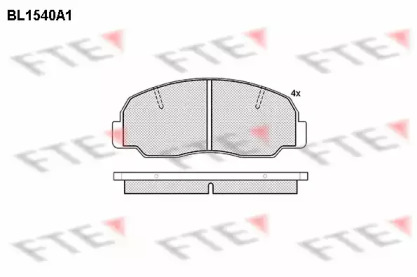 Комплект тормозных колодок FTE BL1540A1