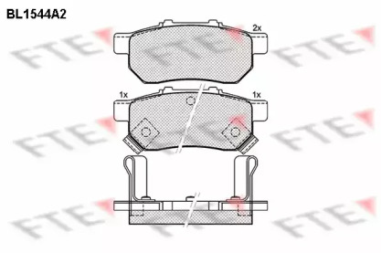 Комплект тормозных колодок FTE BL1544A2