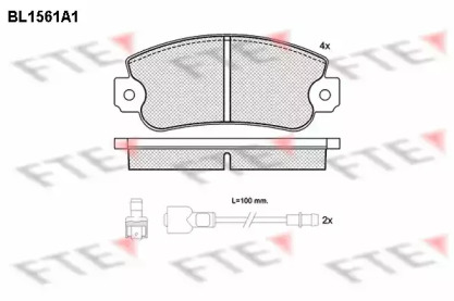 Комплект тормозных колодок FTE BL1561A1