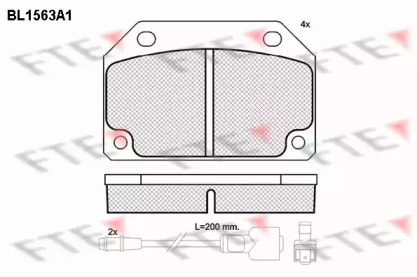 Комплект тормозных колодок FTE BL1563A1