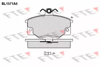 Комплект тормозных колодок FTE BL1571A4