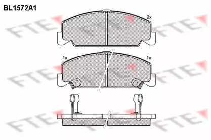 Комплект тормозных колодок FTE BL1572A1