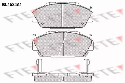 Комплект тормозных колодок FTE BL1584A1