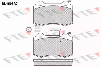 Комплект тормозных колодок FTE BL1596A2