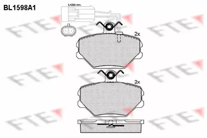 Комплект тормозных колодок FTE BL1598A1