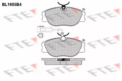 Комплект тормозных колодок FTE BL1605B4