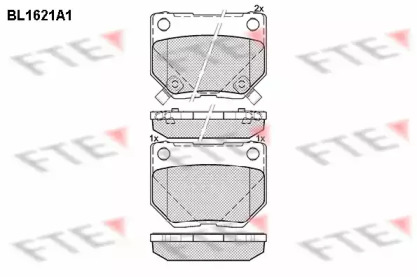 Комплект тормозных колодок FTE BL1621A1