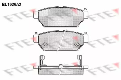 Комплект тормозных колодок FTE BL1626A2