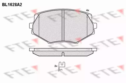 Комплект тормозных колодок FTE BL1628A2