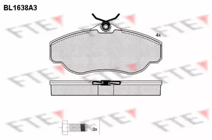 Комплект тормозных колодок FTE BL1638A3