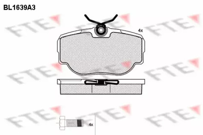 Комплект тормозных колодок FTE BL1639A3