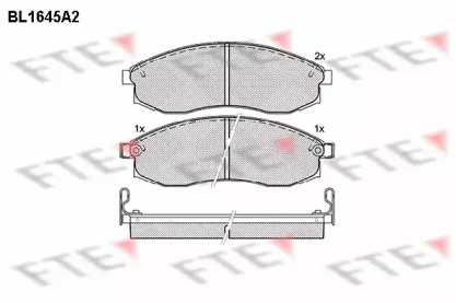 Комплект тормозных колодок FTE BL1645A2