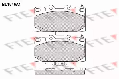 Комплект тормозных колодок FTE BL1646A1