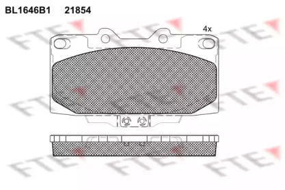 Комплект тормозных колодок FTE BL1646B1