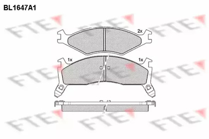 Комплект тормозных колодок FTE BL1647A1