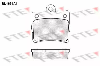 Комплект тормозных колодок FTE BL1651A1