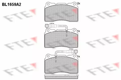 Комплект тормозных колодок FTE BL1659A2