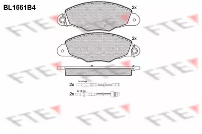 Комплект тормозных колодок FTE BL1661B4